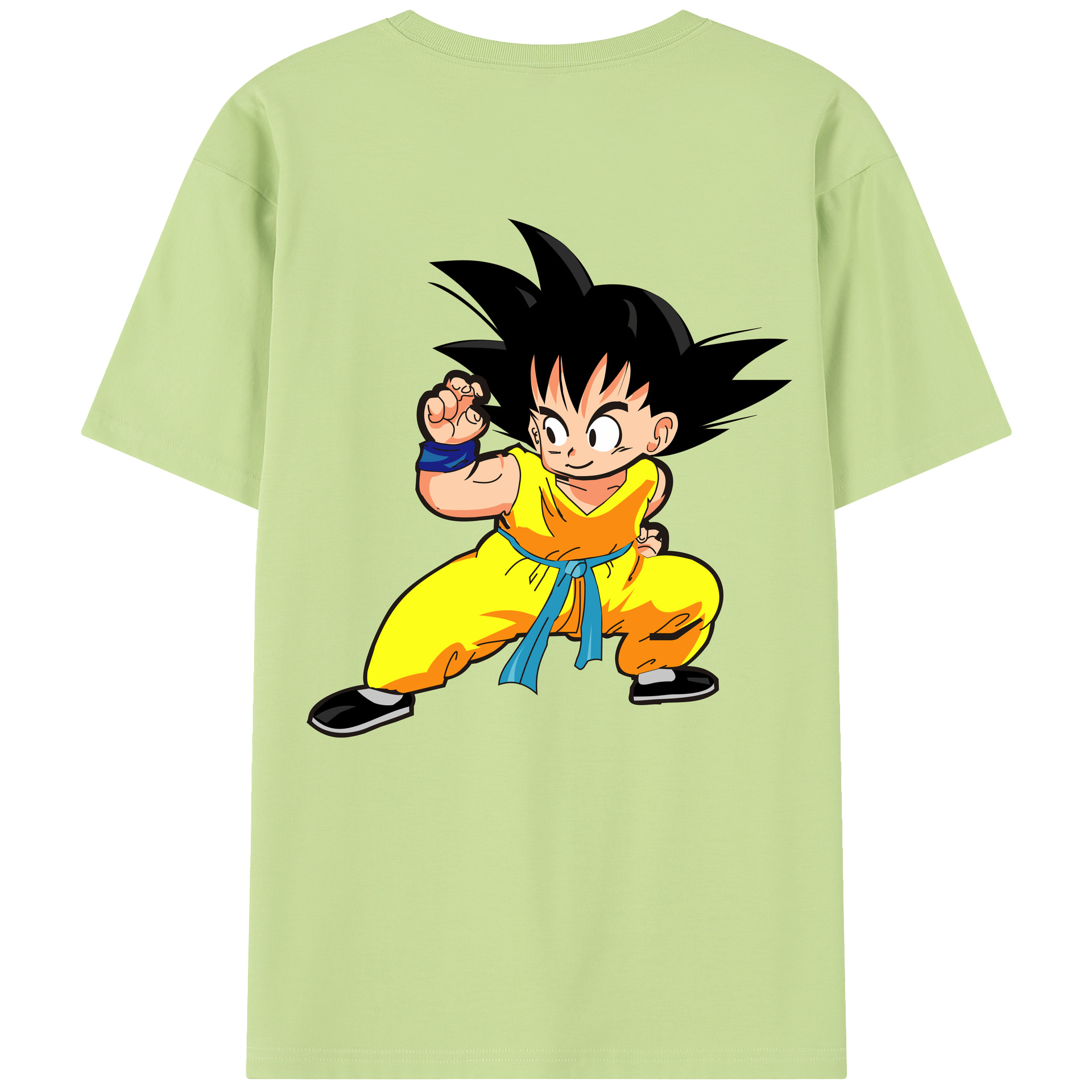 （画像用） ドラゴンボール 孫悟空（そん ごくう）Son Goku カカロット DRAGON BALL Kakarotto 綿100％半袖Tシャツ（背面プリント）